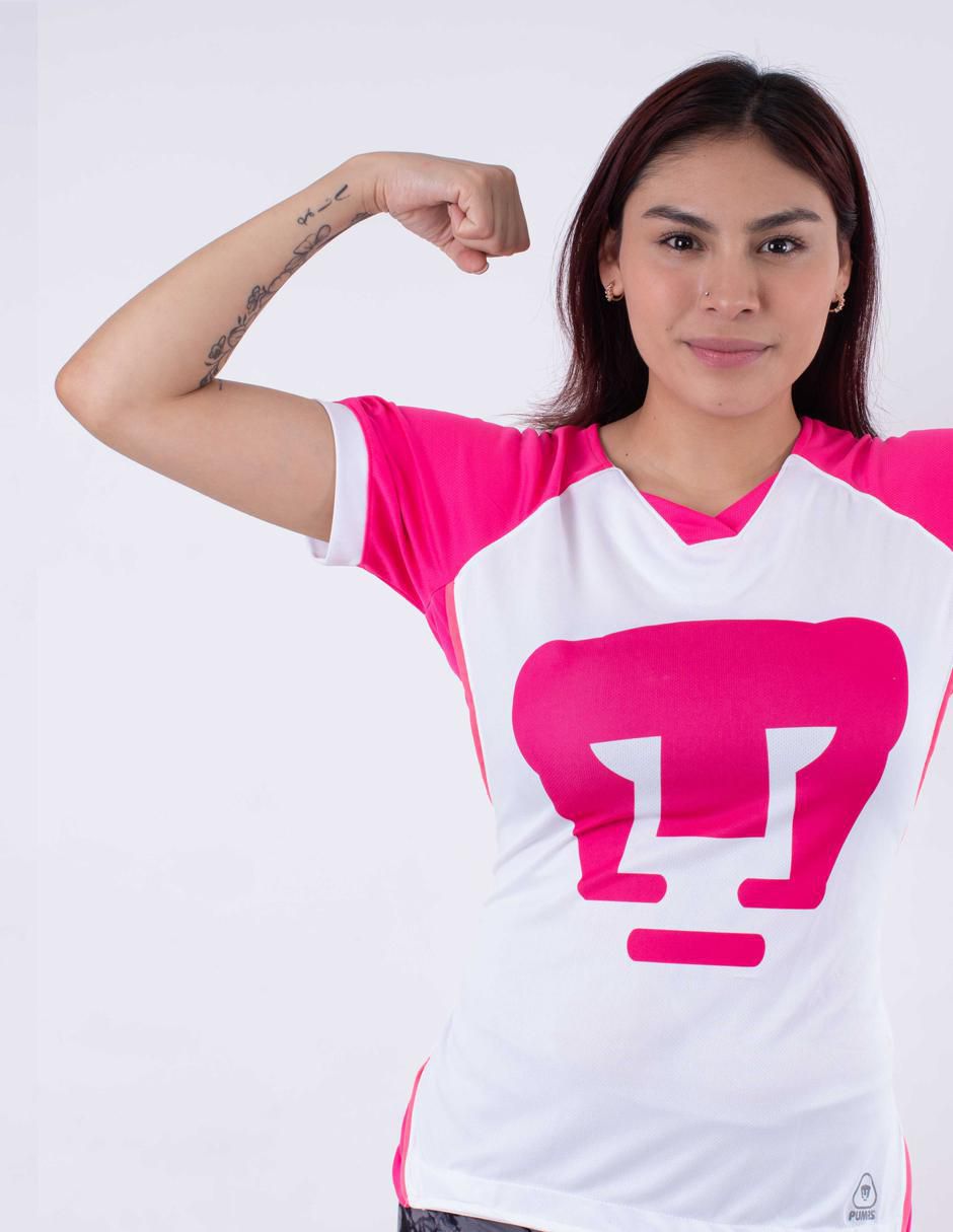Jersey de Pumas de la UNAM conmemorativo manga corta Garra Azul para mujer
