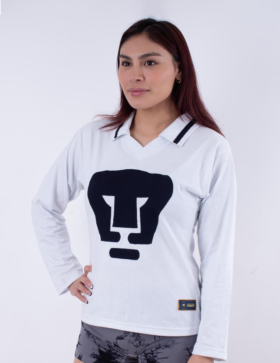 Jersey de Pumas de la UNAM conmemorativo manga larga Garra Azul para mujer