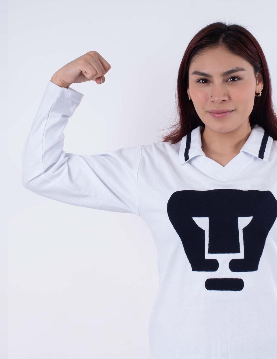 Jersey de Pumas de la UNAM conmemorativo manga larga Garra Azul para mujer