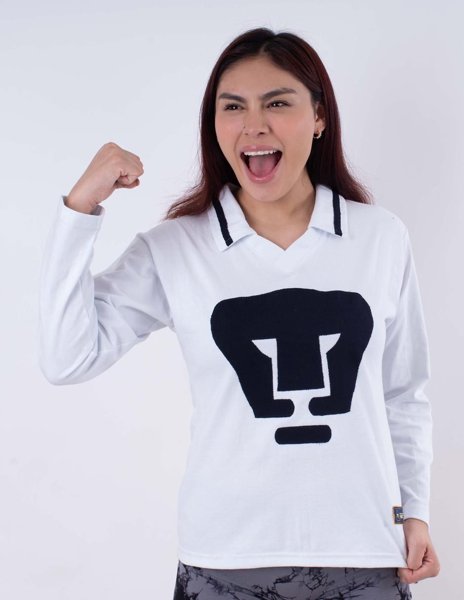 Jersey de Pumas de la UNAM conmemorativo manga larga Garra Azul para mujer