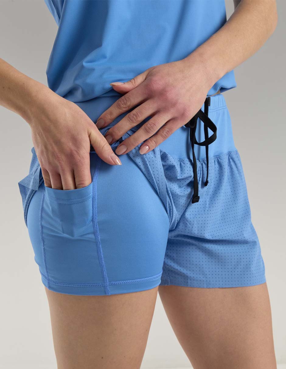 Short con malla bolsa oculta X10 para correr mujer