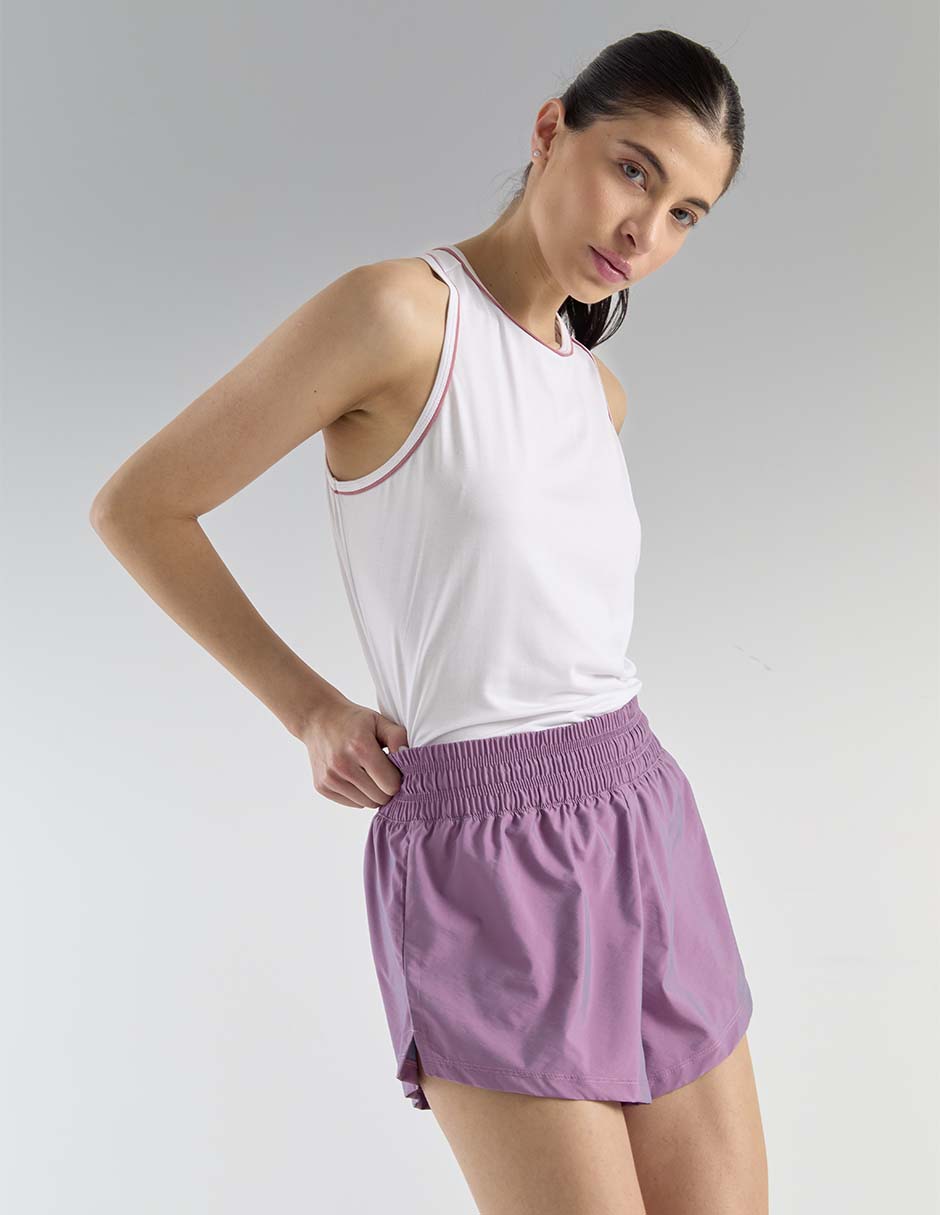 Short con abertura X10 para entrenamiento mujer