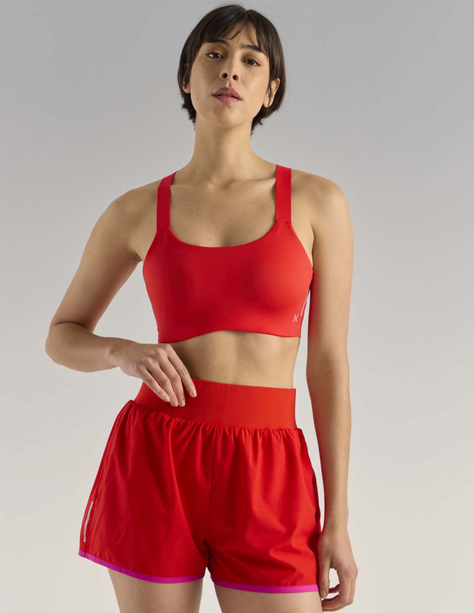Short con malla con bolsillos X10 para correr mujer