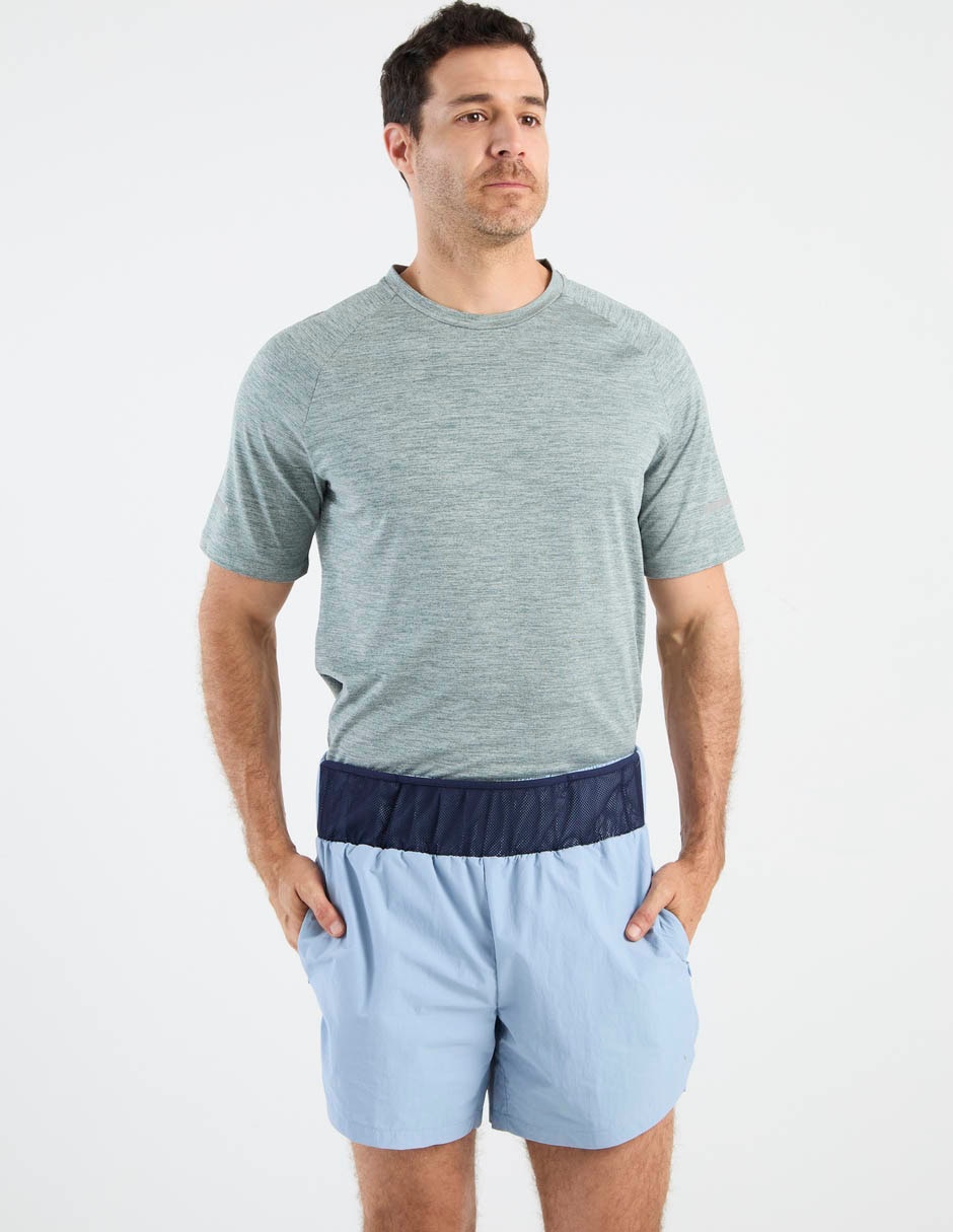 Short con malla X10 con bolsillos para correr hombre