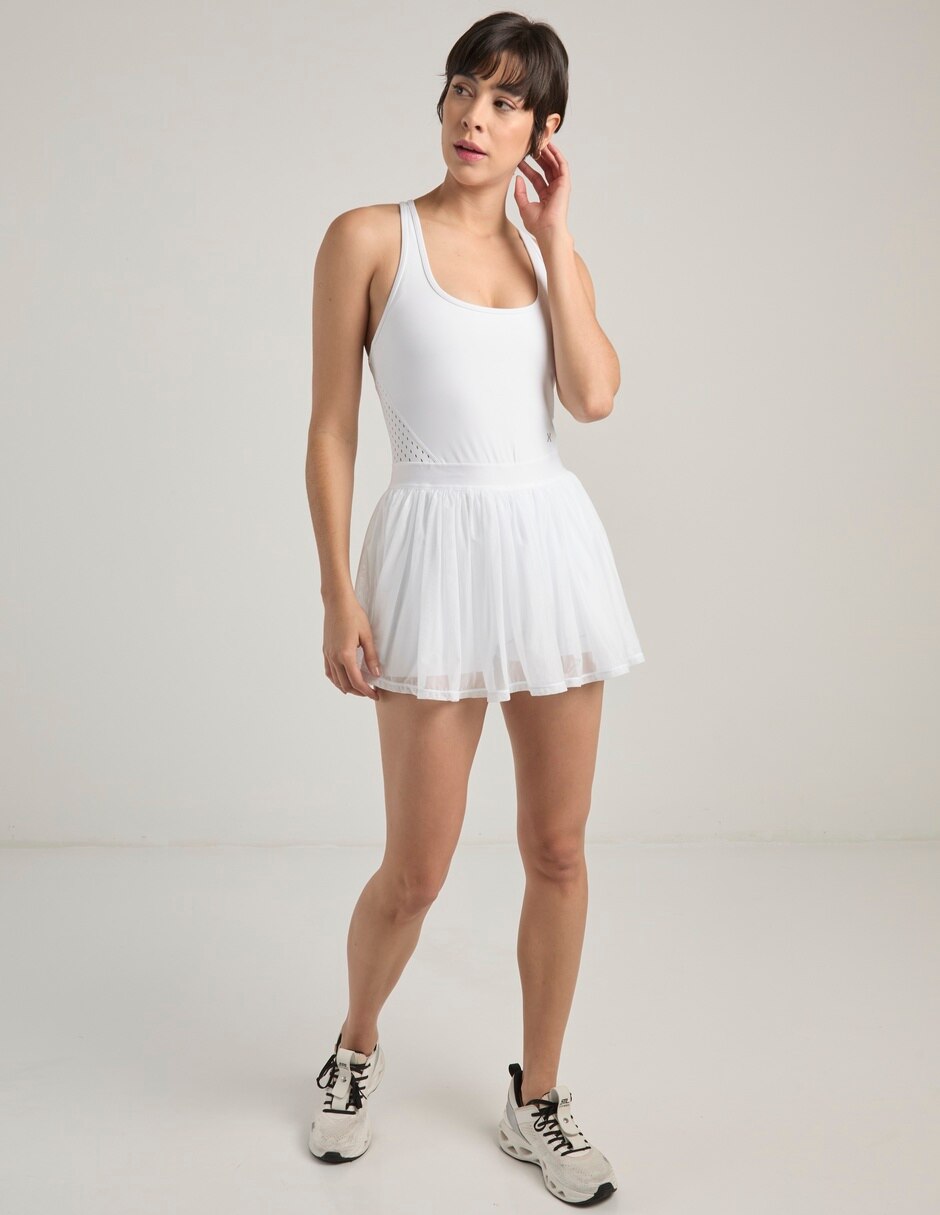 Vestido sin bra mini raqueta para mujer 3