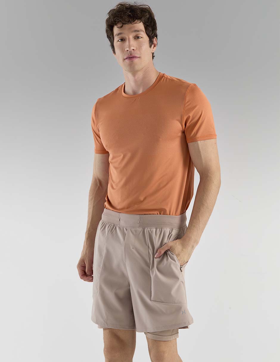 Short con malla con bolsillos X10 para entrenamiento hombre