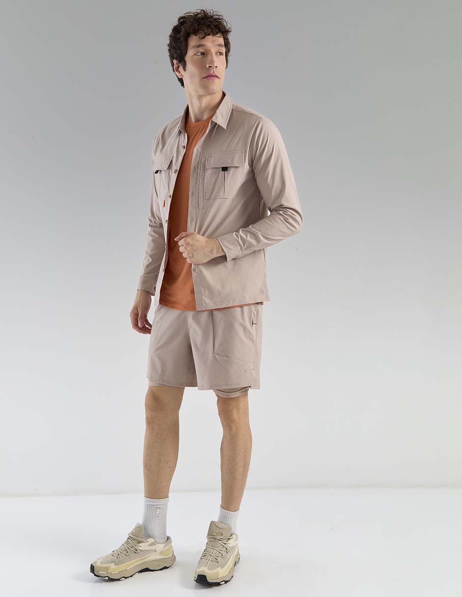 Short con malla con bolsillos X10 para entrenamiento hombre