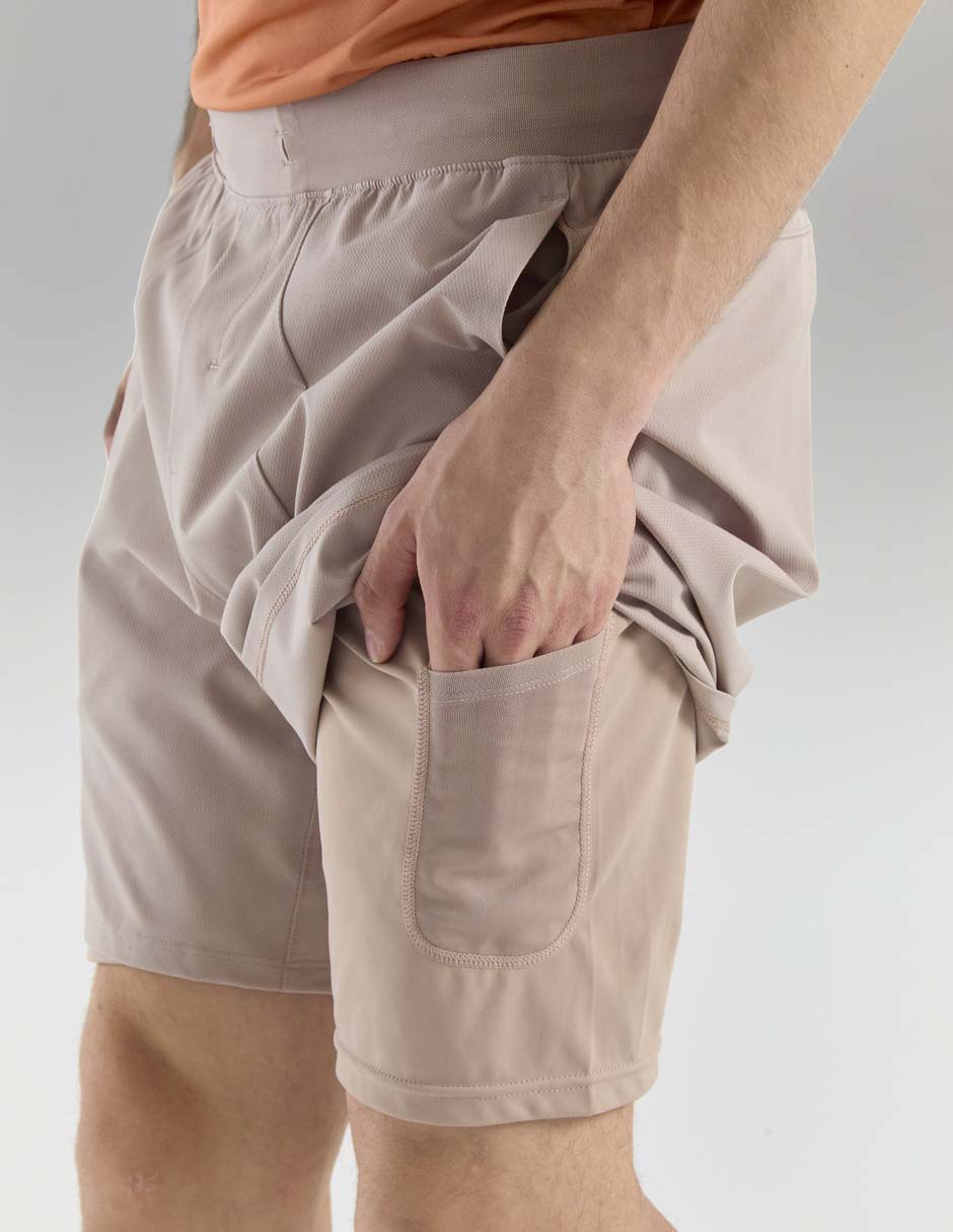 Short con malla con bolsillos X10 para entrenamiento hombre