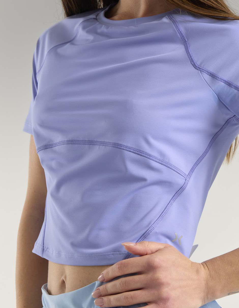 Playera deportiva para correr X10 de mujer