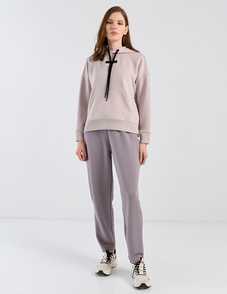 Sudadera con capcuha y bolsa para mujer 3