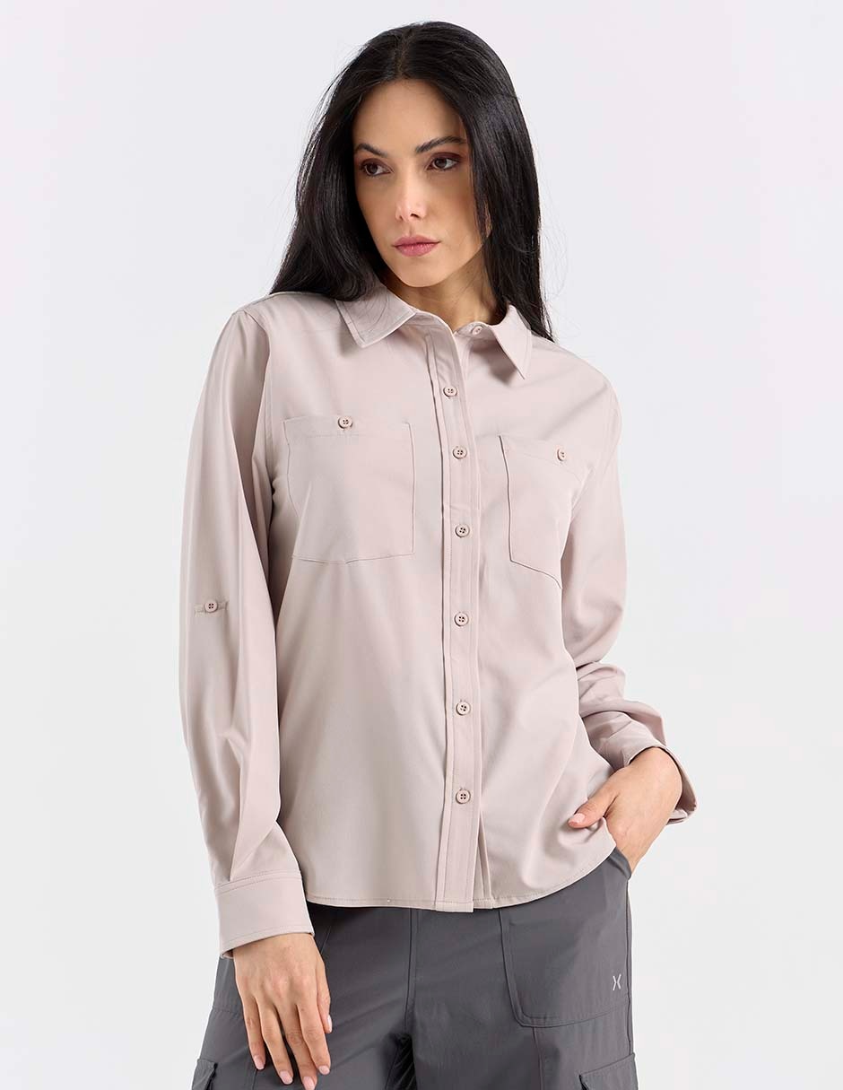 Playera deportiva para senderismo X10 de mujer