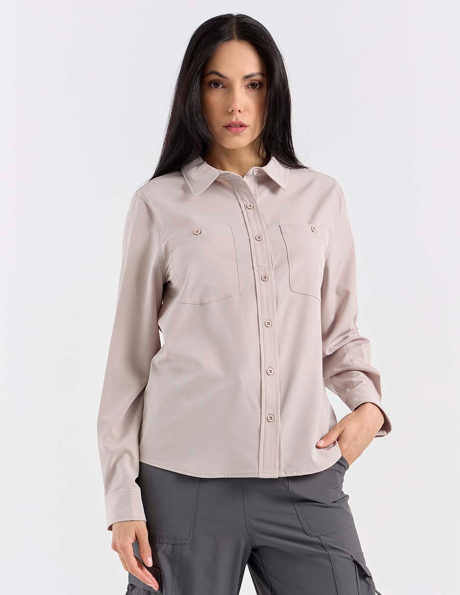 Playera deportiva para senderismo X10 de mujer