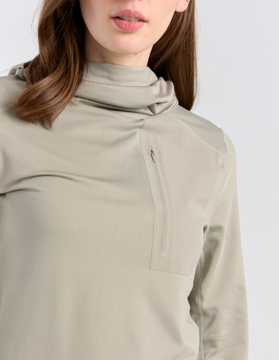 Sudadera con bolsa con cierre para mujer 9