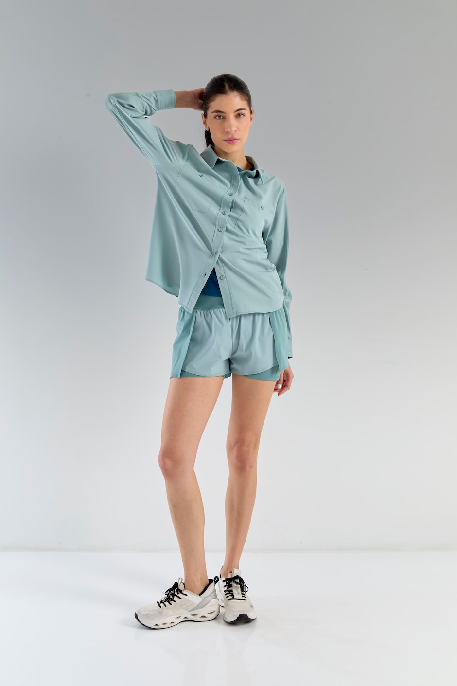 Playera deportiva para outdoor X10 de mujer
