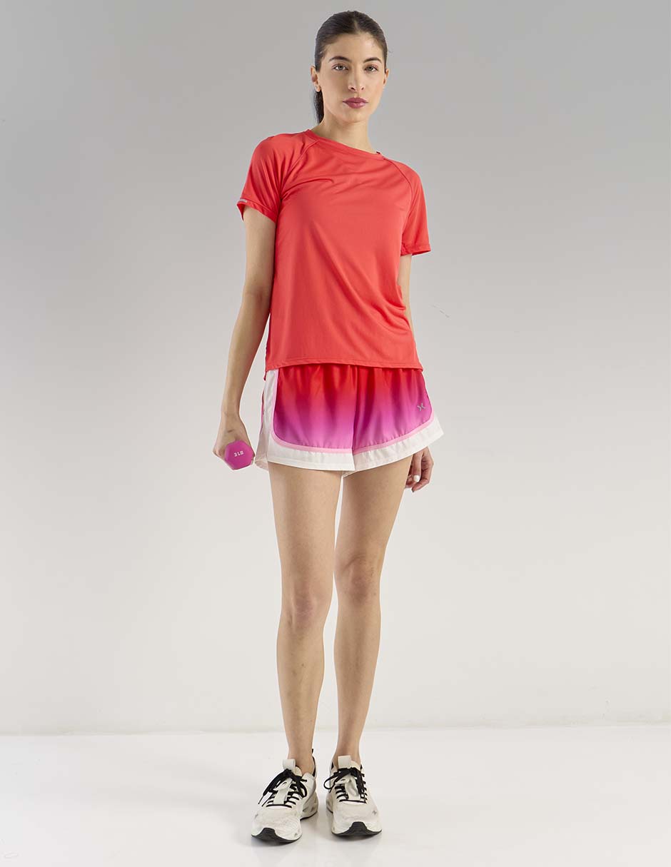 Playera deportiva para correr X10 de mujer