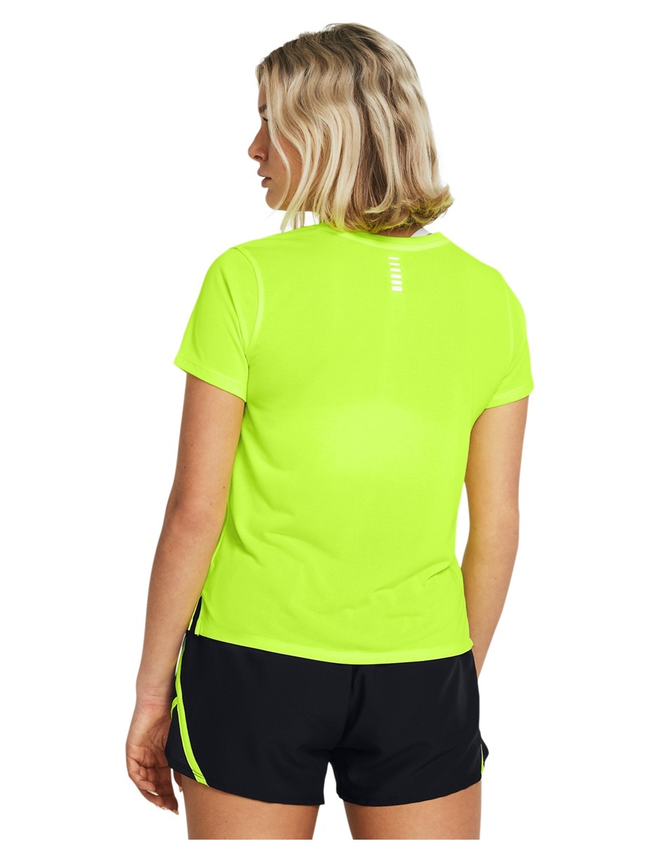 Playera deportiva para correr Under Armour UA LAUNCH SHORTSLEEVE de mujer