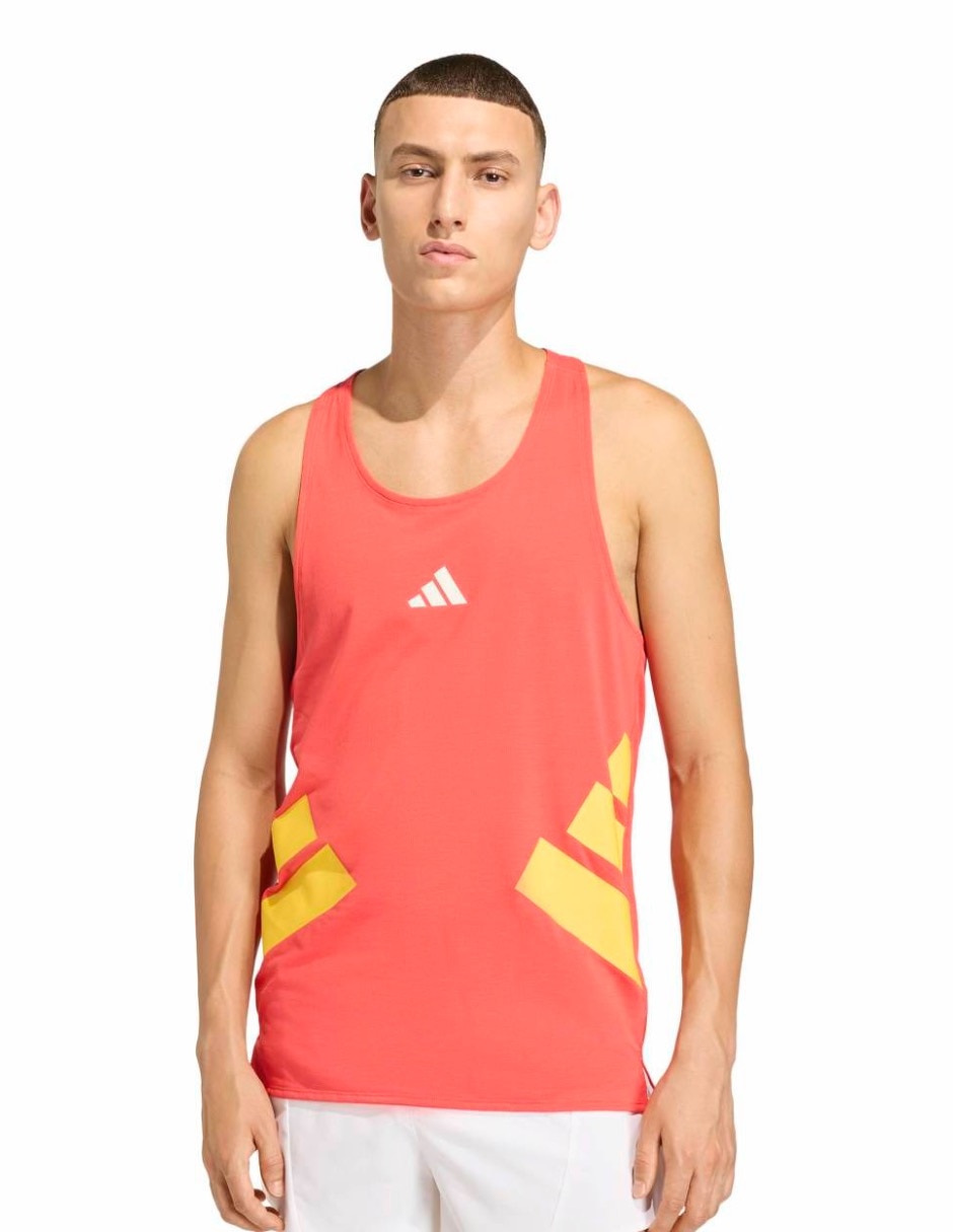 Playera deportiva para correr Mundial Adidas Adizero Road to Records de hombre