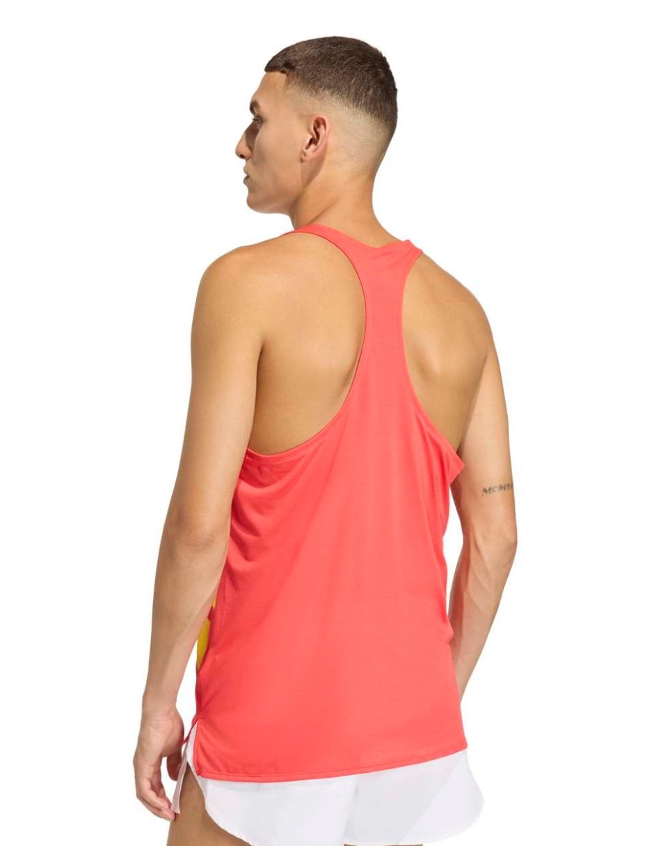 Playera deportiva para correr Mundial Adidas Adizero Road to Records de hombre