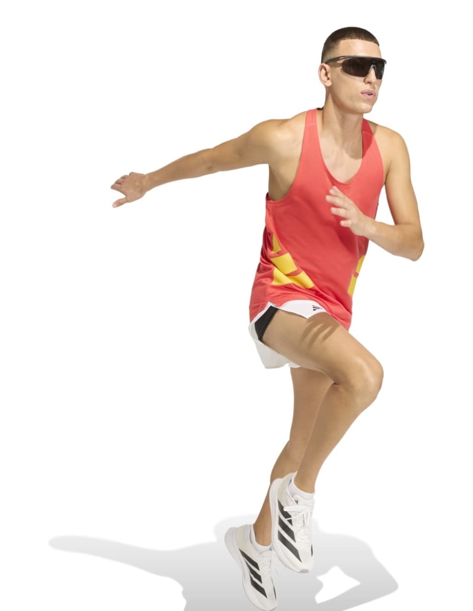 Playera deportiva para correr Mundial Adidas Adizero Road to Records de hombre