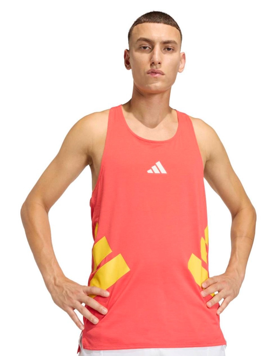 Playera deportiva para correr Mundial Adidas Adizero Road to Records de hombre