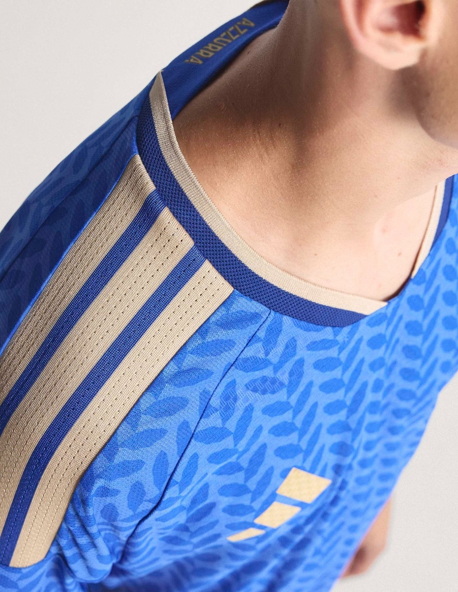 Jersey de Selección de fútbol de Italia local authentic manga corta Mundial Adidas jugador para hombre