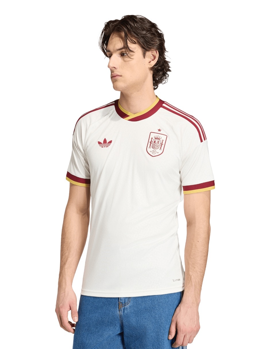 Jersey de Selección de fútbol de España visitante fan para hombre Jersey de Selección de fútbol de España visitante fan para hombre