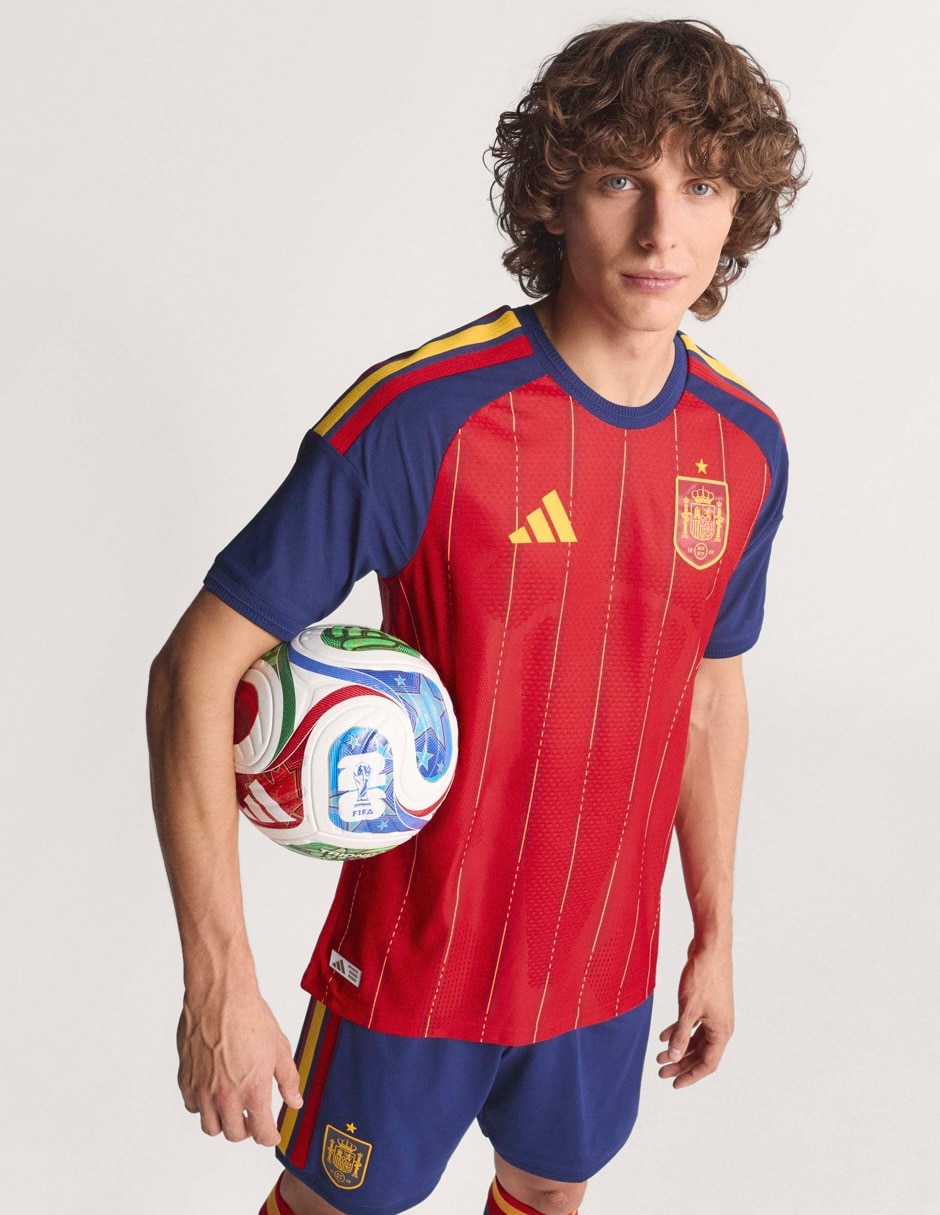 Jersey de Selección de fútbol de España local authentic manga corta para hombre Jersey de Selección de fútbol de España local authentic manga corta para hombre