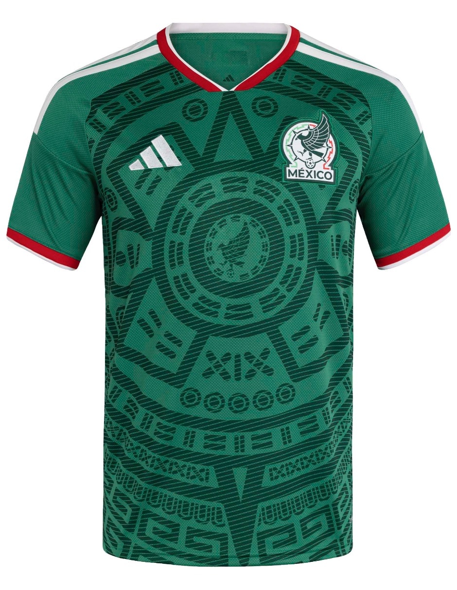 Jersey de  Selección Nacional de México local manga corta Mundial Adidas  para hombre