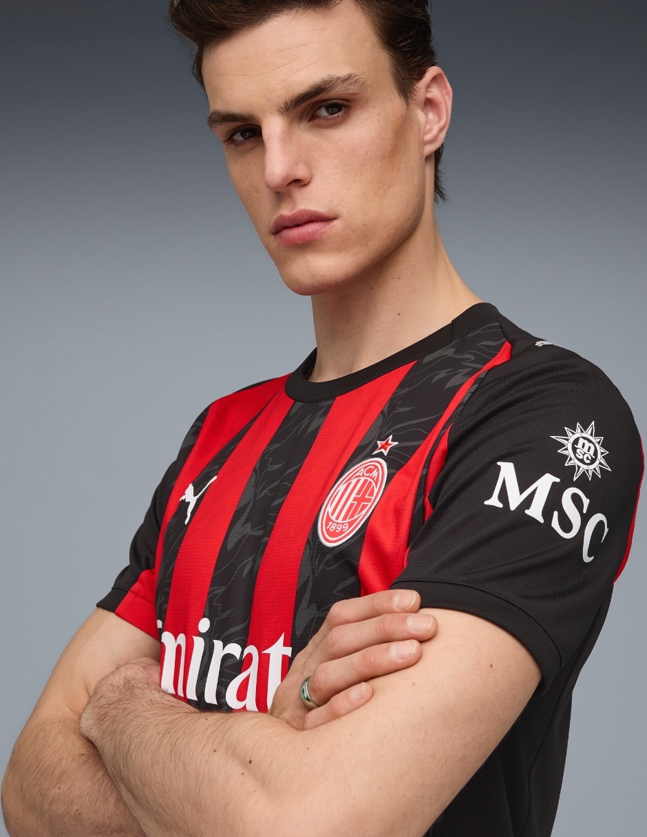 Jersey de AC Milan local manga corta Puma para hombre