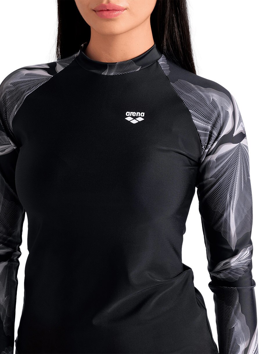Wetshirt estampado floral para mujer 4