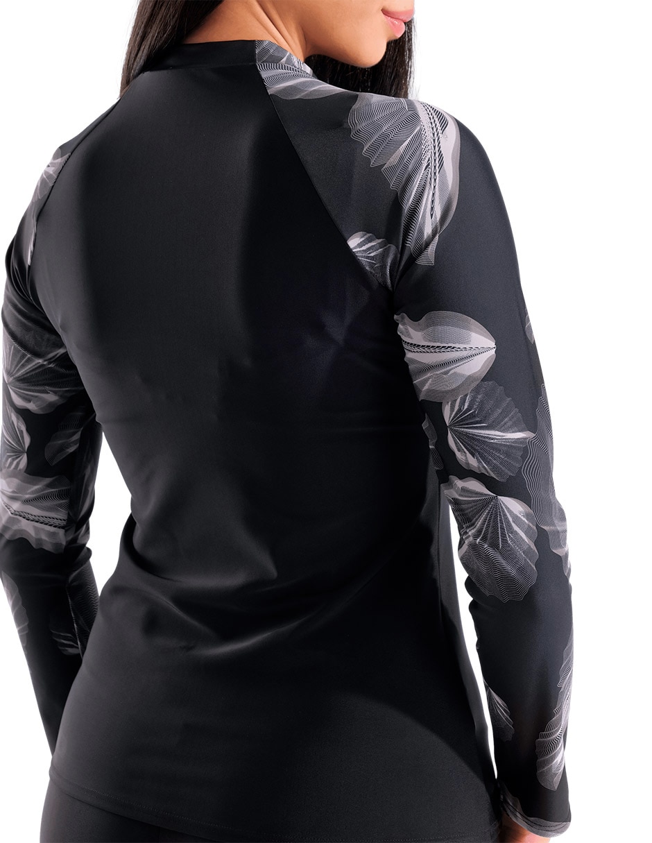 Wetshirt estampado floral para mujer 5