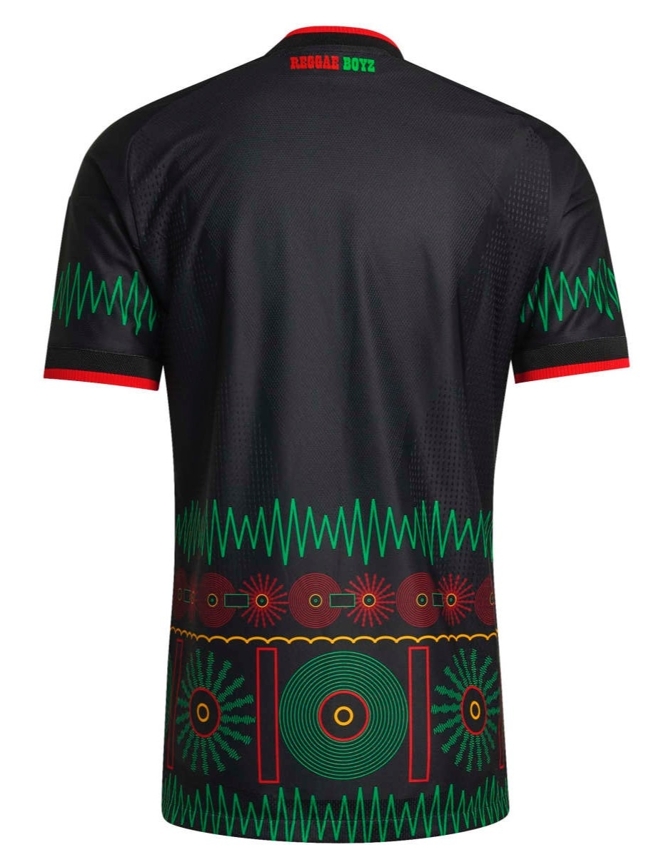 Jersey de Jamaica Visitante Authentic manga corta Mundial Adidas para hombre