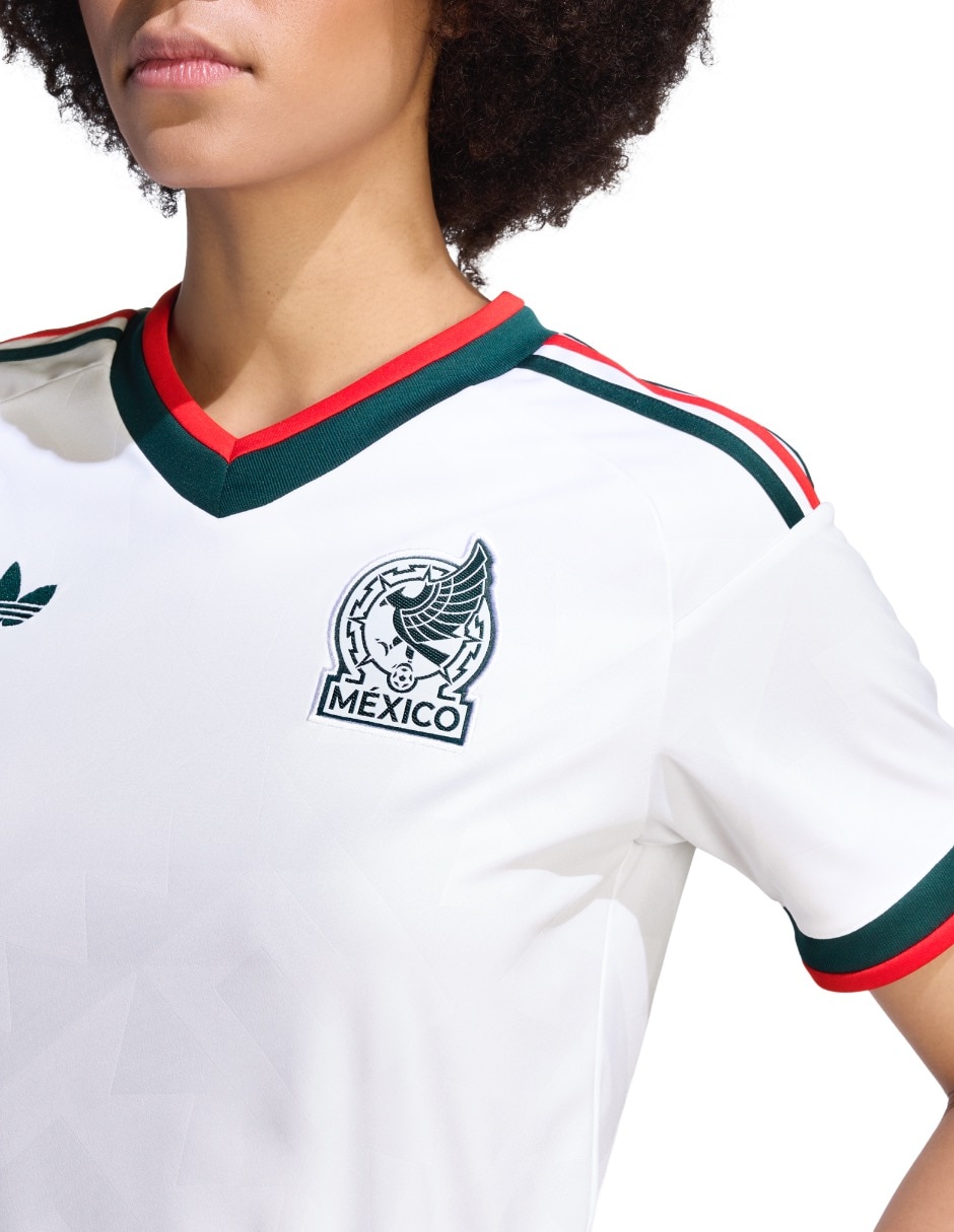 Jersey de Selección Nacional de México visitante Mundial Adidas fan para mujer