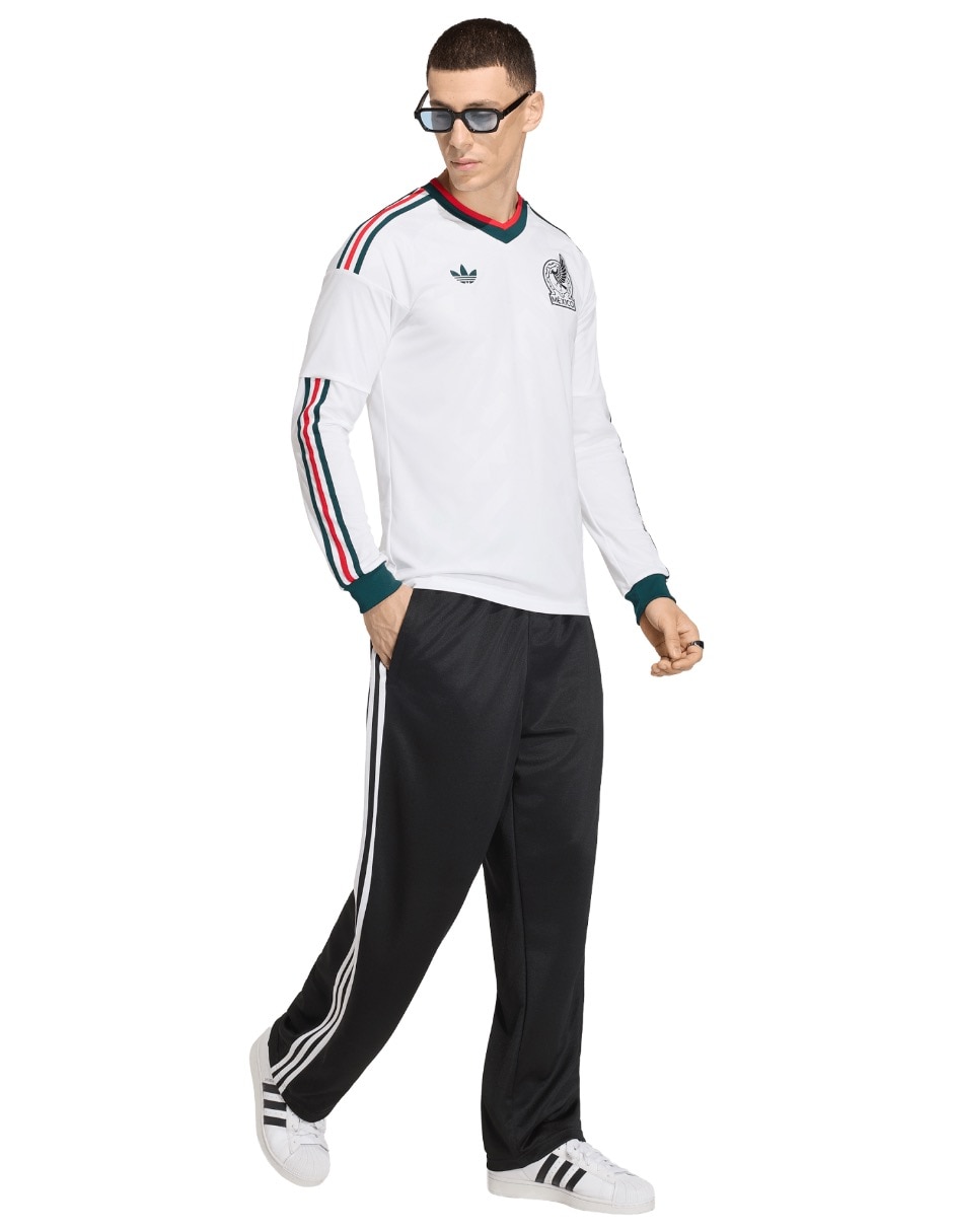 Jersey de Selección Nacional de México visitante manga larga Mundial Adidas fan para hombre