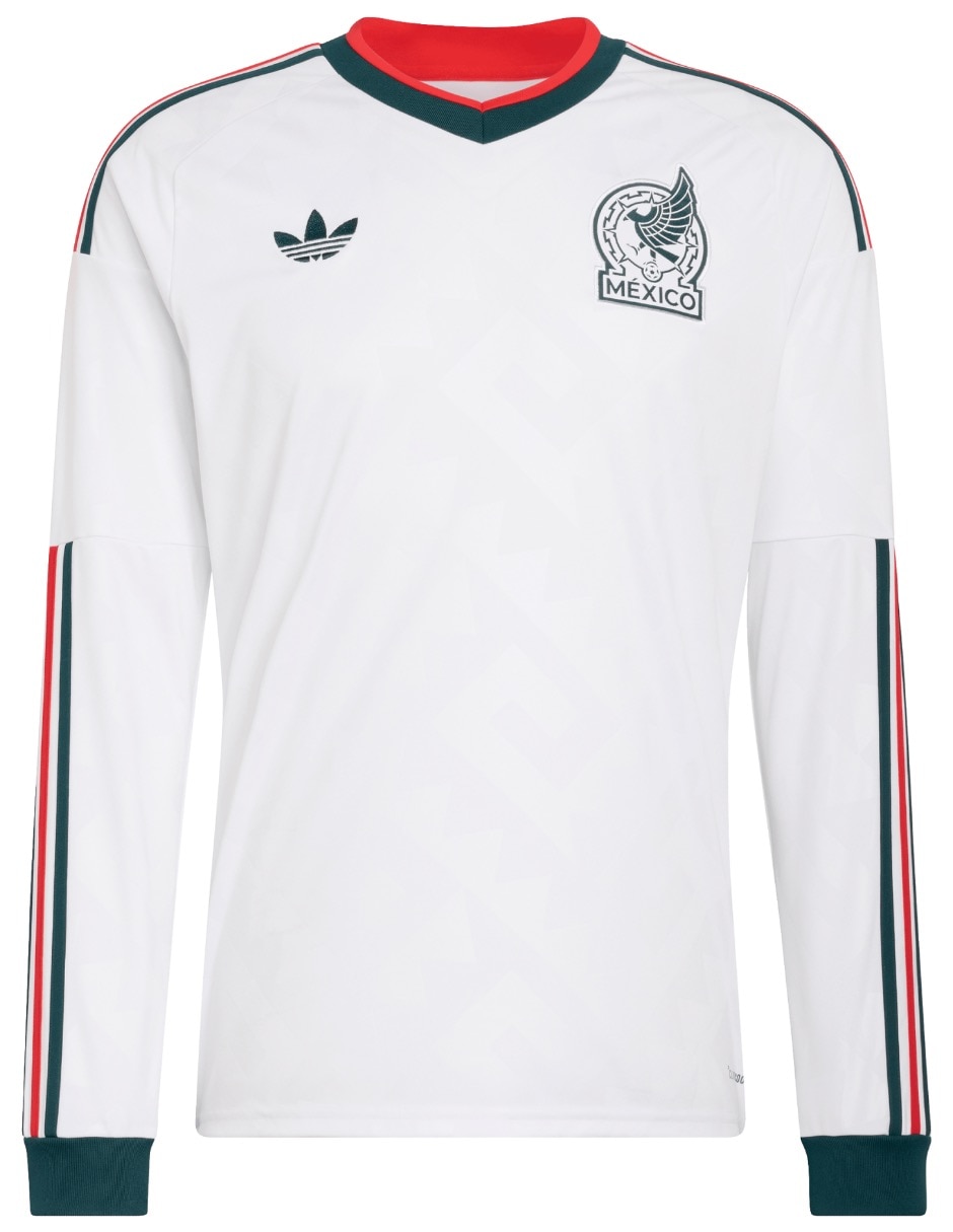 Jersey de Selección Nacional de México visitante manga larga Mundial Adidas fan para hombre