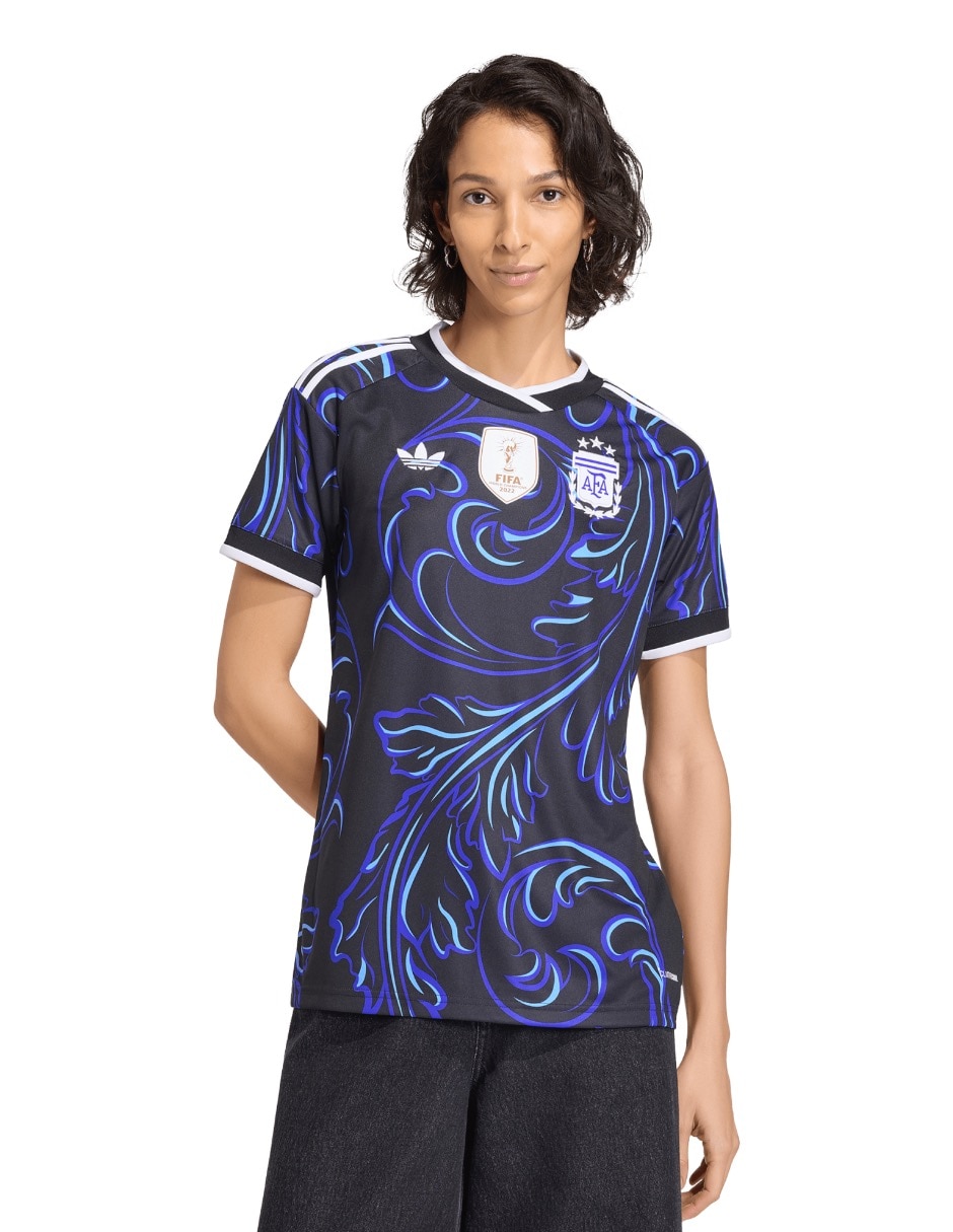Jersey de Selección de Fútbol de Argentina visitante manga corta Mundial Adidas fan para mujer