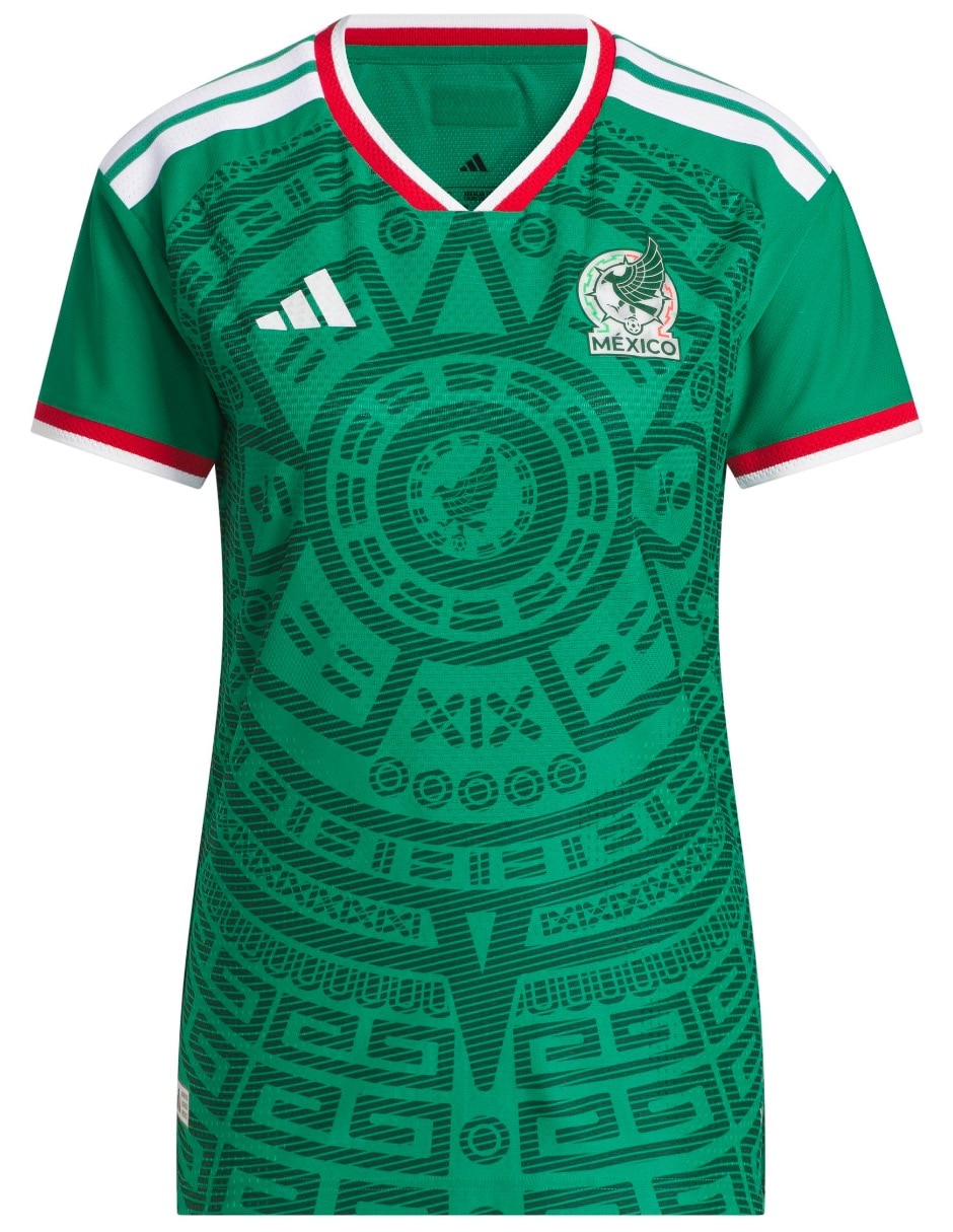 Jersey de Selección Nacional de México visitante authentic manga corta Mundial Adidas para mujer