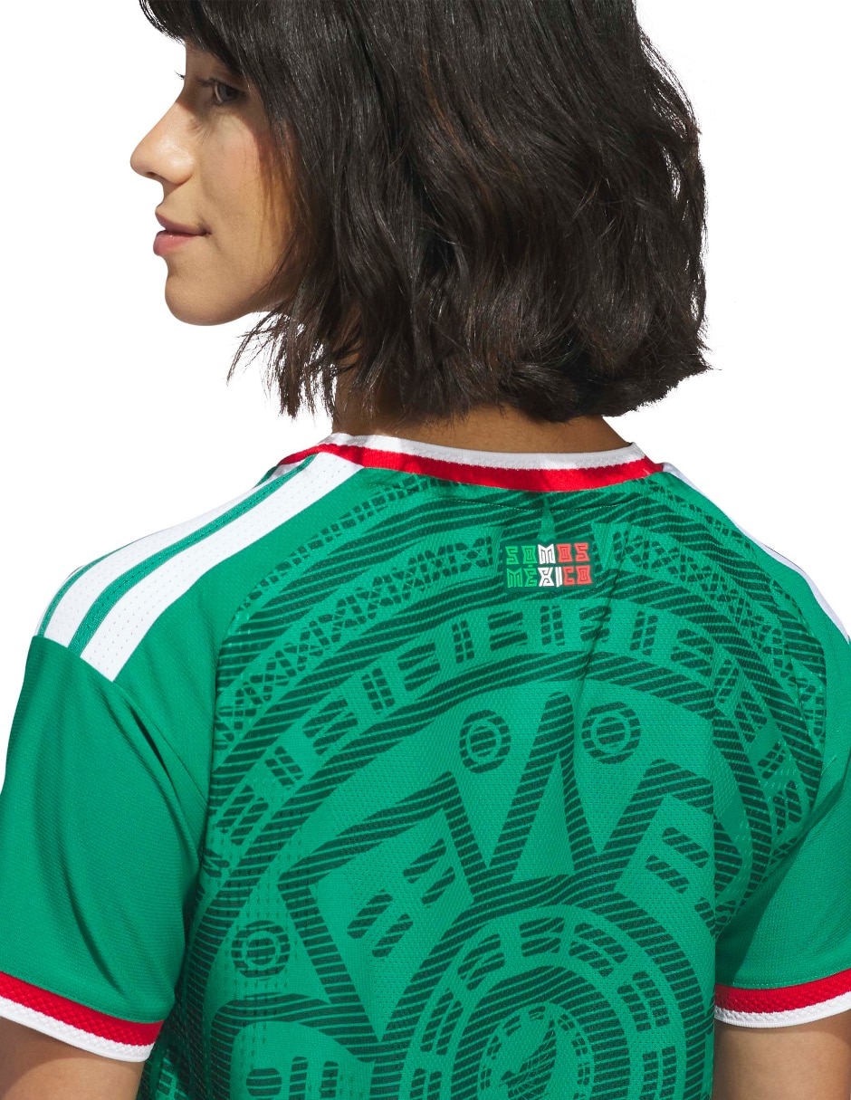 Jersey de Selección Nacional de México visitante authentic manga corta Mundial Adidas para mujer