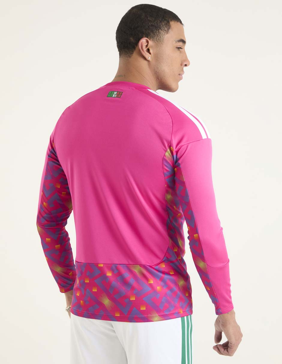 Jersey de Selección Nacional de México local manga larga Mundial Adidas para hombre