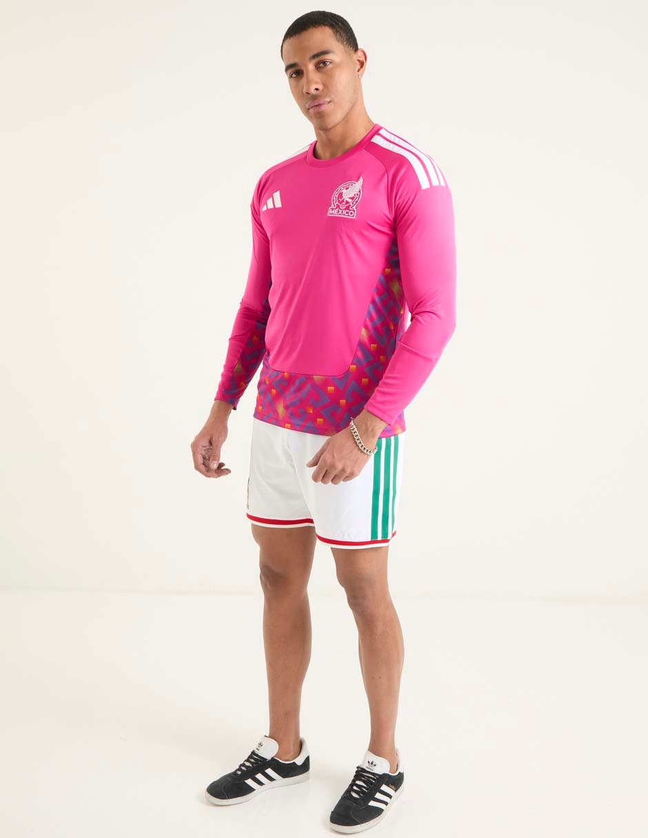 Jersey de Selección Nacional de México local manga larga Mundial Adidas para hombre