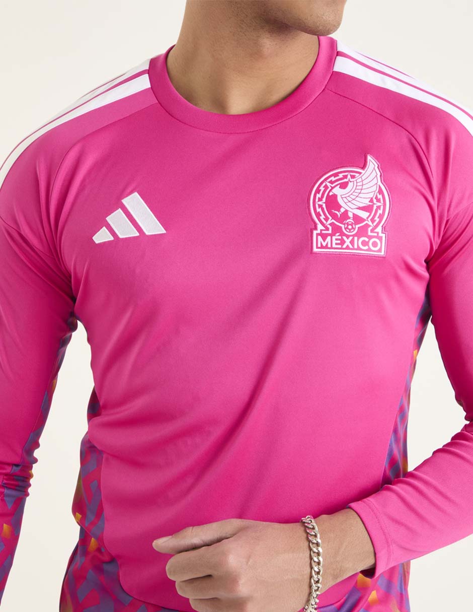 Jersey de Selección Nacional de México local manga larga Mundial Adidas para hombre