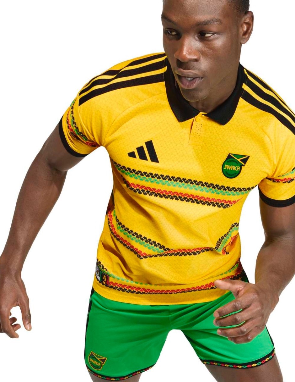 Jersey de Jamaica local manga corta Mundial Adidas Fifa World Cup para hombre