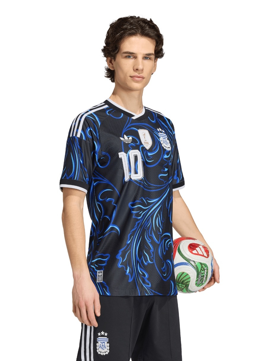 Jersey de Selección de Fútbol de Argentina visitante de Lionel Messi jugador para hombre Jersey de Selección de Fútbol de Argentina visitante de Lionel Messi jugador para hombre