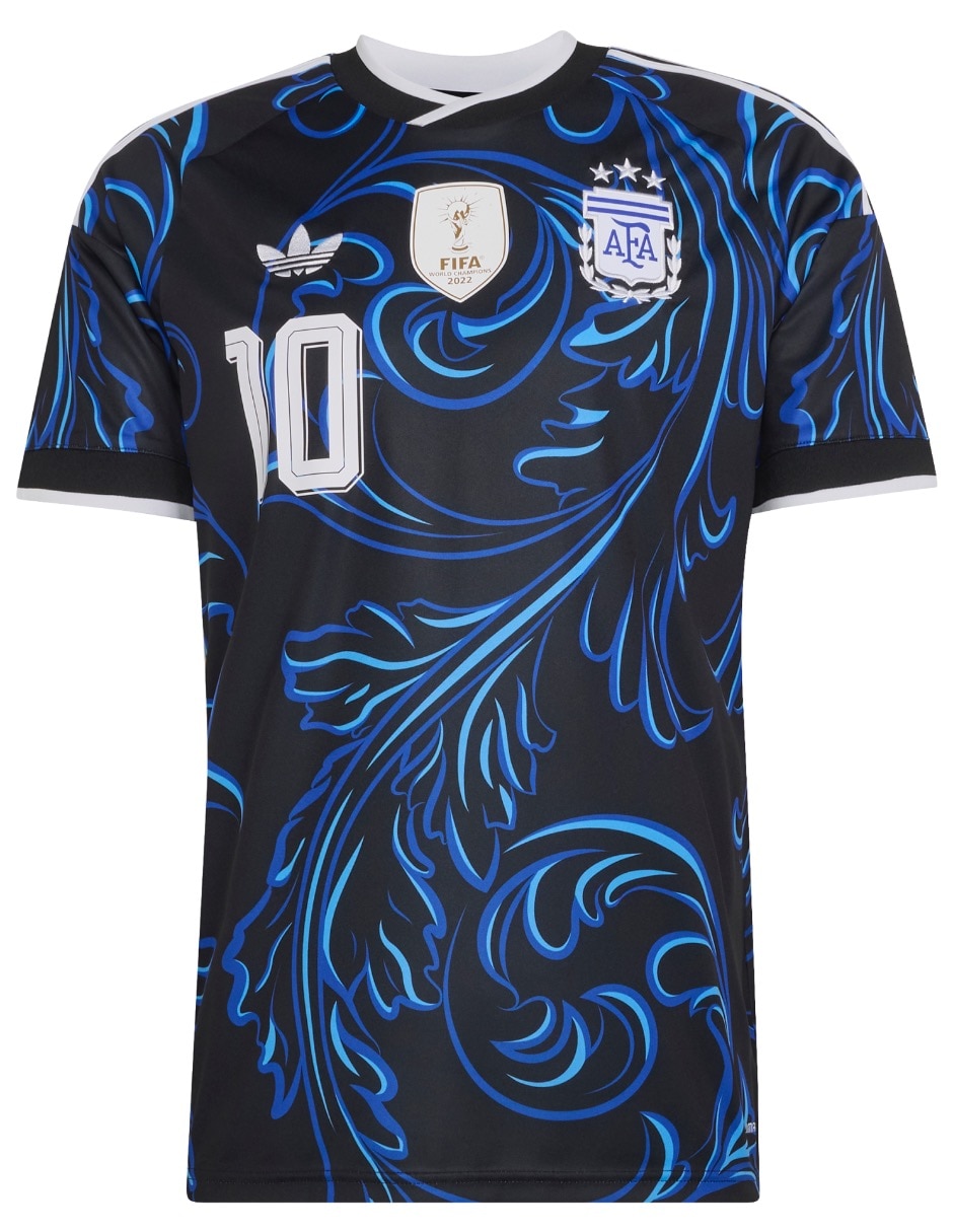 Jersey Selección de fútbol de Argentina visitante de Lionel Messi manga corta Mundial Adidas jugador para hombre