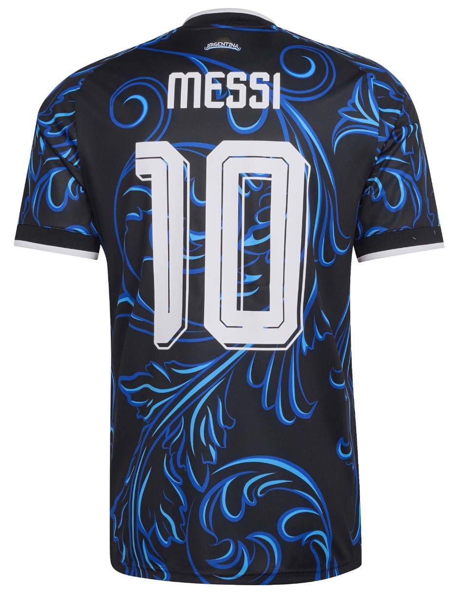 Jersey Selección de fútbol de Argentina visitante de Lionel Messi manga corta Mundial Adidas jugador para hombre
