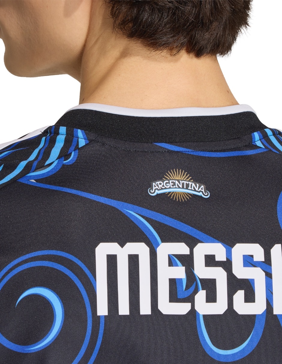 Jersey Selección de fútbol de Argentina visitante de Lionel Messi manga corta Mundial Adidas jugador para hombre