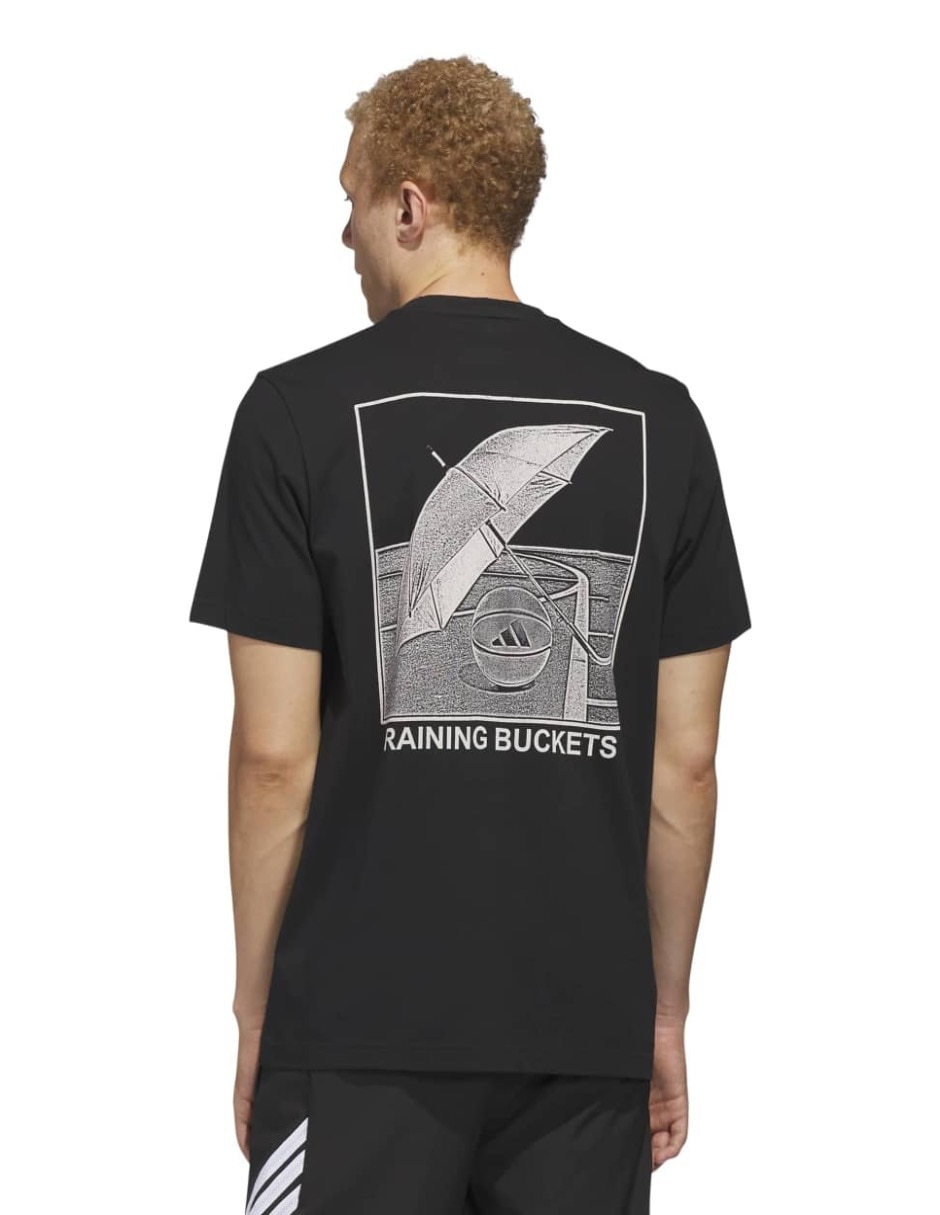 Playera deportiva para básquetbol Adidas de hombre
