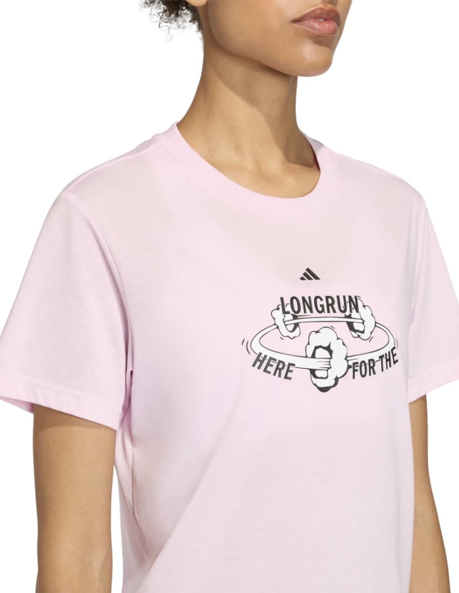 Playera deportiva para correr Adidas de mujer