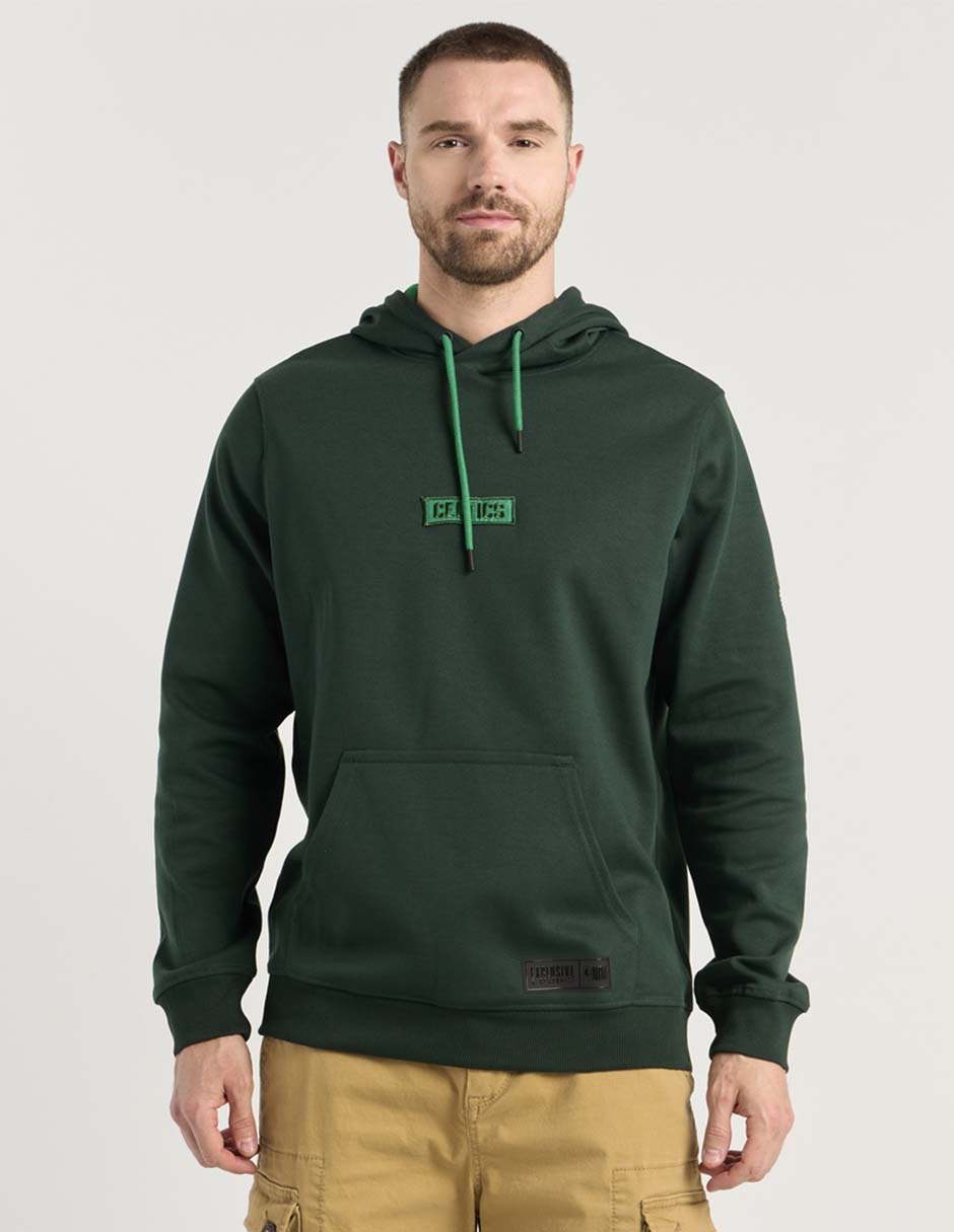 Sudadera con capucha y bolsa Boston Celtics para hombre