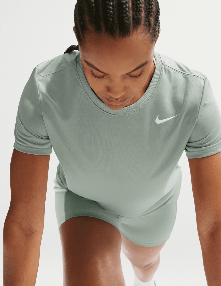 Playera deportiva para entrenamiento Nike W Nk Df Rlgd Ss Tee de mujer